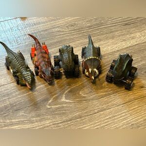 Deluxebase Wild Zoomies Dinosaur Pull Back Toy Cars Lot of 5